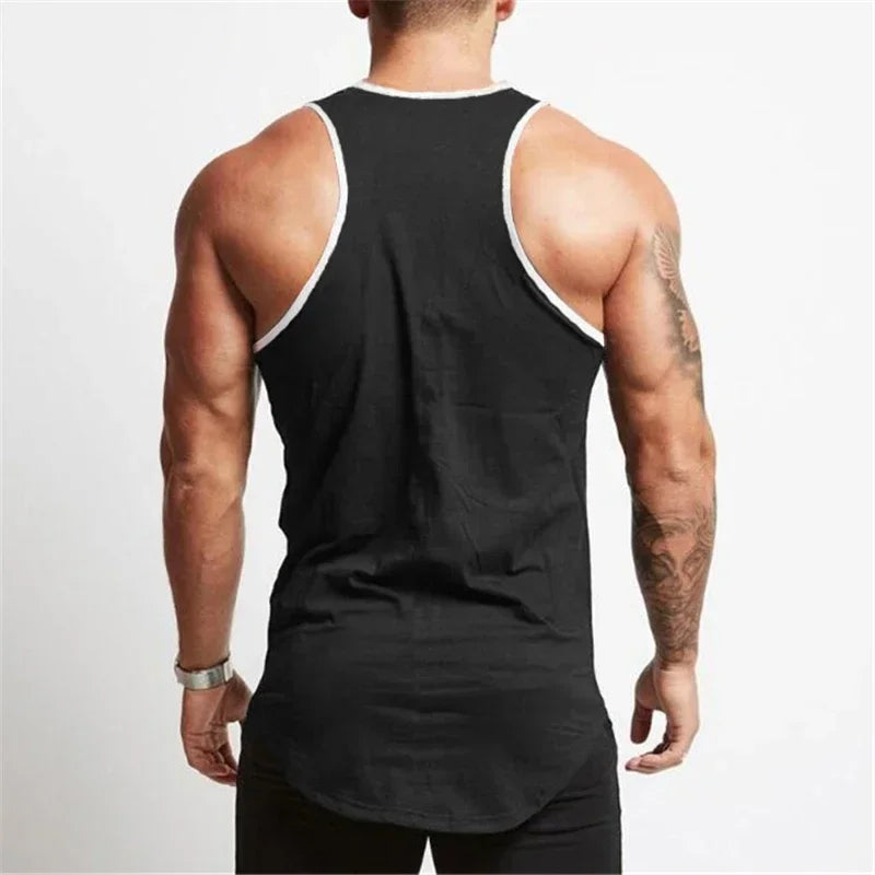 Herren Fitness Workout Muskel Tank Tops Gym Bodybuilding Laufen Slim Fit Sport Shirts Sommer Atmungsaktive ärmellose Baumwollwesten