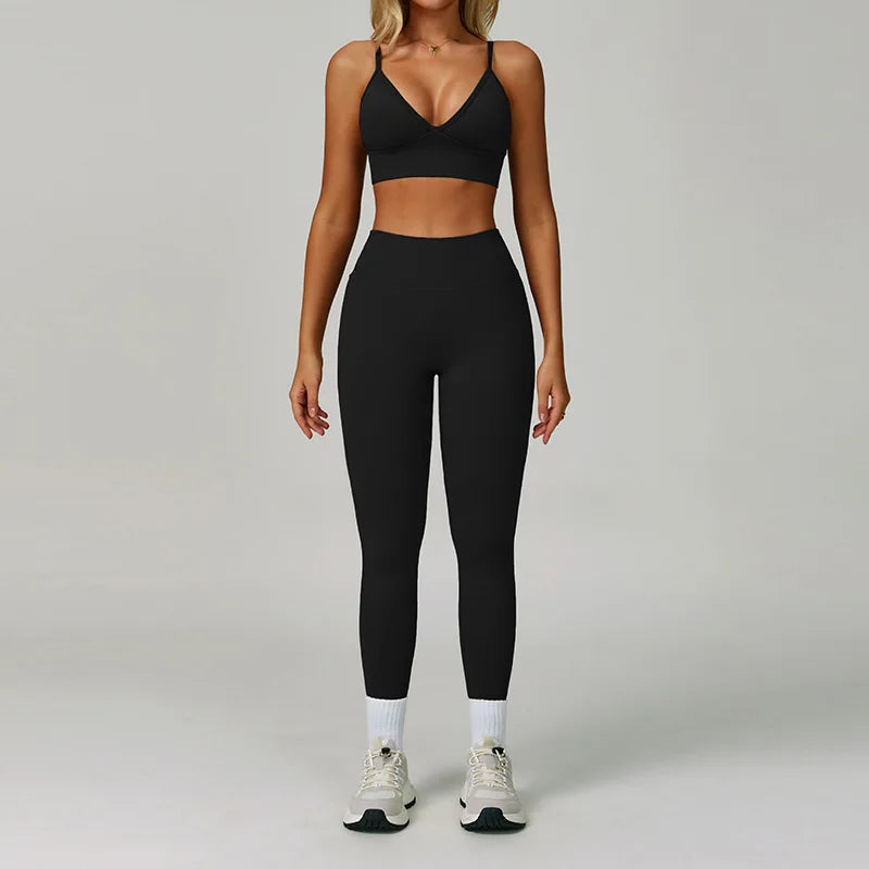2/3PCS Nahtlose Sport Yoga Set frauen Atmungsaktive Hohe Taille Fitness Sportwear Frauen Sport unterwäsche Set Gym workout Kleidung