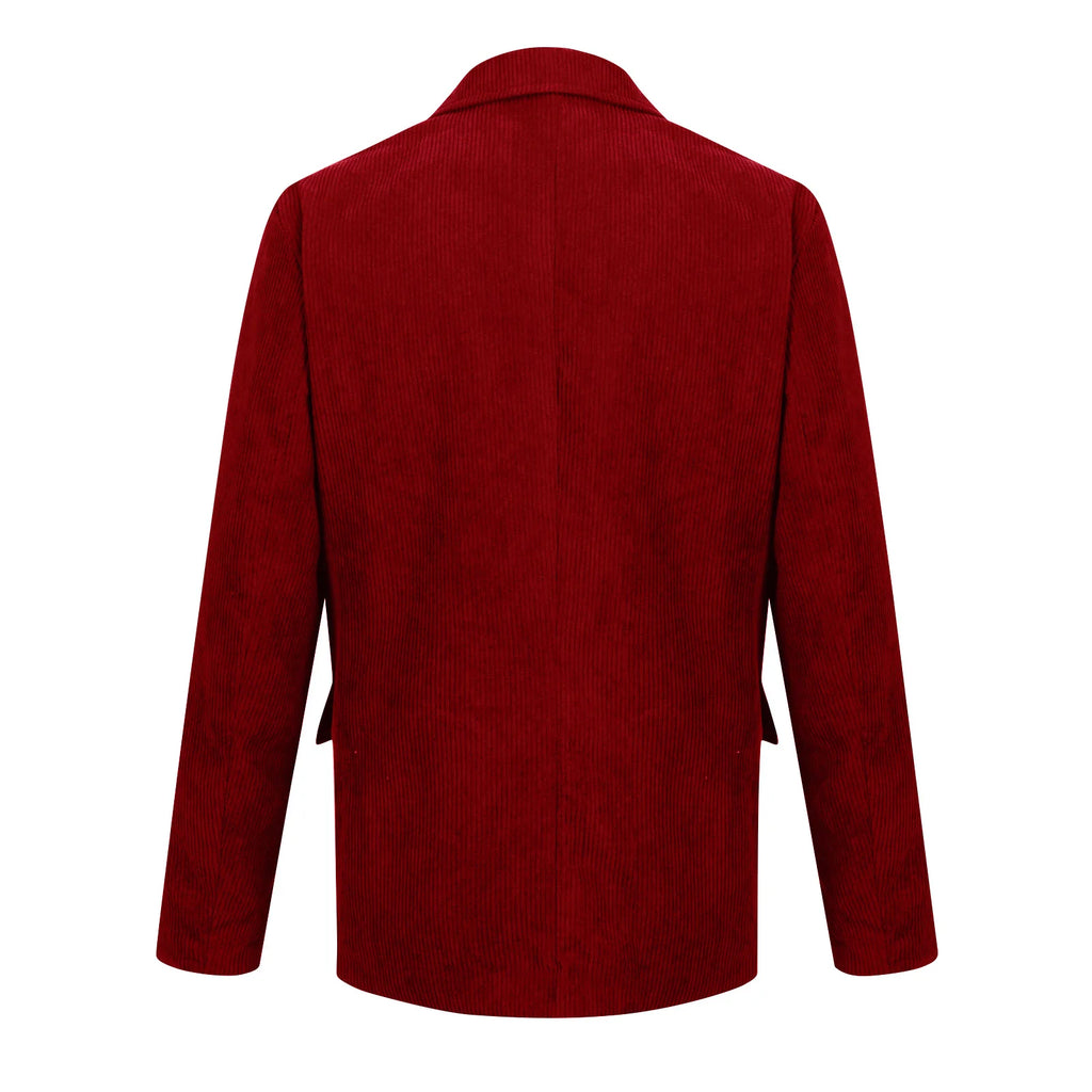 Männer Einfarbig Cord Warme Anzug Jacke Strickjacke Frühling Herbst Business Casual Cord Blazer Jacke männer Anzug Mantel