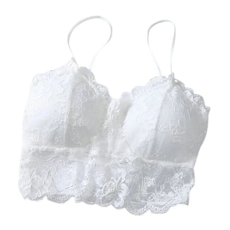 Sommer Frauen Spitze Sexy Top Sonne Ärmellose Tops gepolsterte Bralette Bh Bustier Reißverschluss Zurück Club Crop Tank dessous soi беnosti