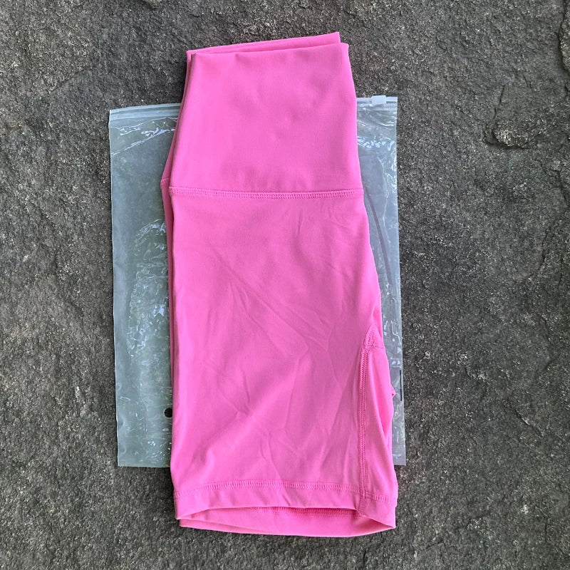 Frauen Sport Biker Shorts Frauen Nackt Gefühl Hohe Taille Yoga Shorts Push-Up Fitness Leggings Bauch-steuer Yoga Dünne Shorts