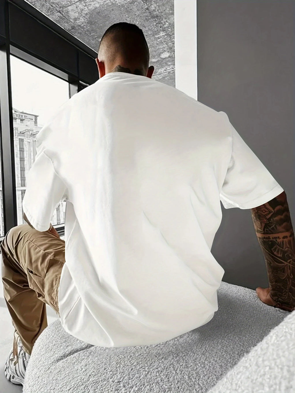 Herren-T-Shirt-Oberteil aus 100 % reiner Baumwolle, Sommer, lockere Größe, Planet-Grafikdruck, lässig, schmale Passform, Rundhalsausschnitt, kurzärmelig