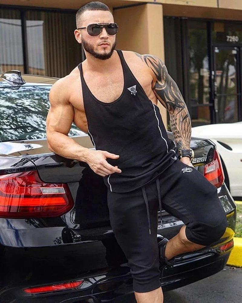 Herren-Bodybuilding-Tanktop, Fitnessstudios, Fitness, ärmelloses Hemd, 2025, neue männliche Baumwollkleidung, modisches Singlet-Weste, Unterhemd für Herren
