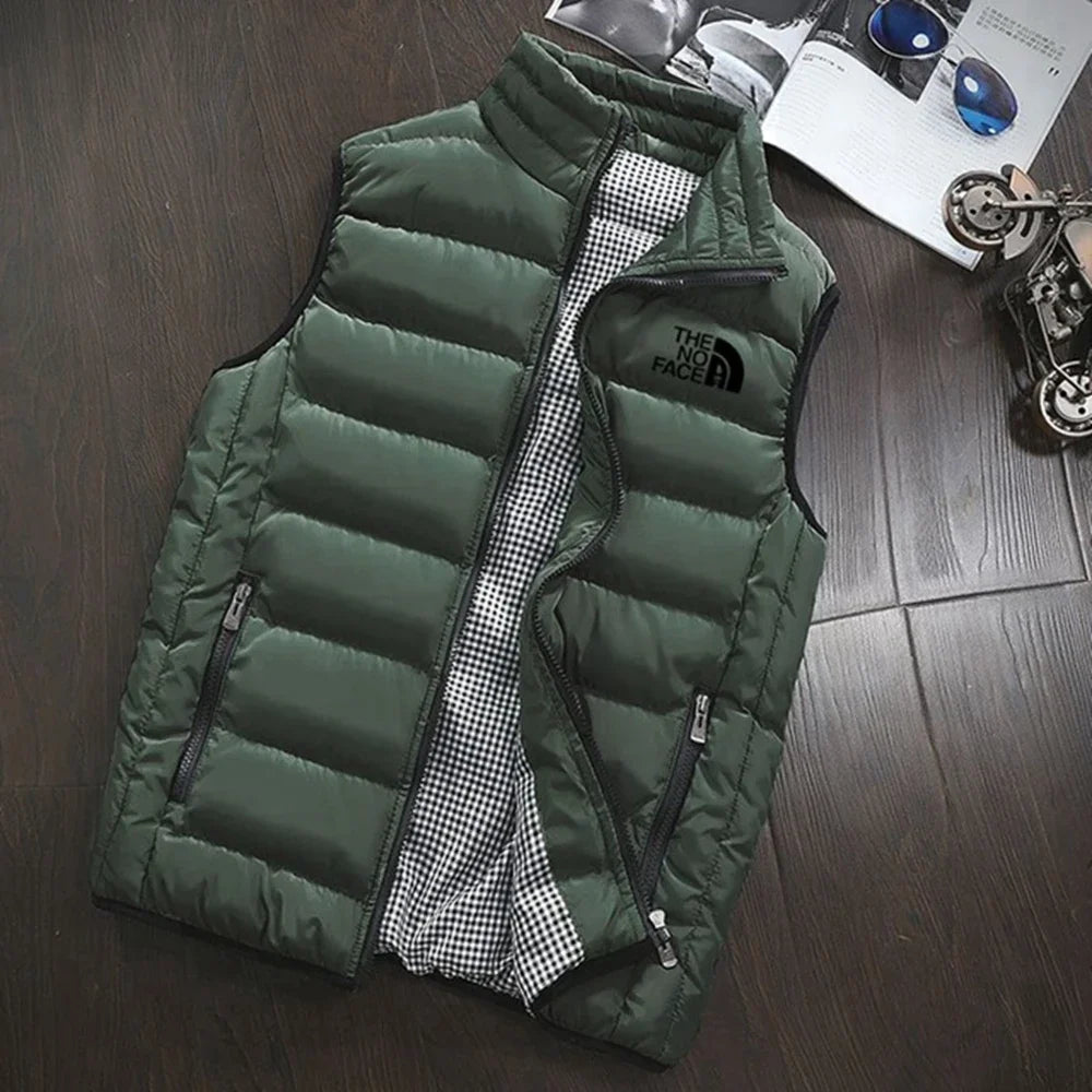 Ärmellose Herbst- und Winterjacke mit Reißverschluss, warmer Westenmantel, modische und vielseitige Herren-Golfbekleidung
