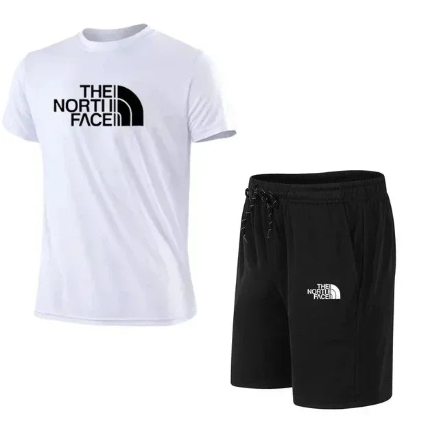 2026 Neues Herren Kurzarm-Sportanzug Set T-Shirt und Hose 2-teilig Modische Sportbekleidung Lässige Outdoor-Laufkleidung Trainingsanzug