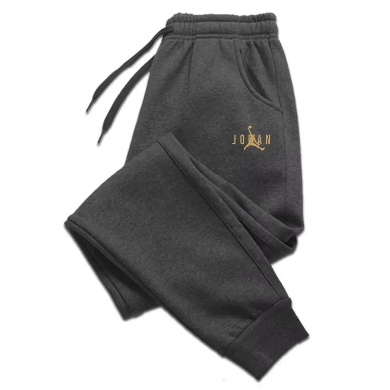 Herbst Winter Herren Jogginghose mit Kordelzug Lässige Fleece-Sweathose Workout Lauf Fitness Sport Trainingshose Sportbekleidung