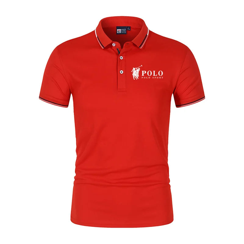 Herren Premium Sommer-Poloshirt, schnelltrocknend, atmungsaktiv, lässig, Business-Mode, Sport, Kurzarm, Herrenbekleidung