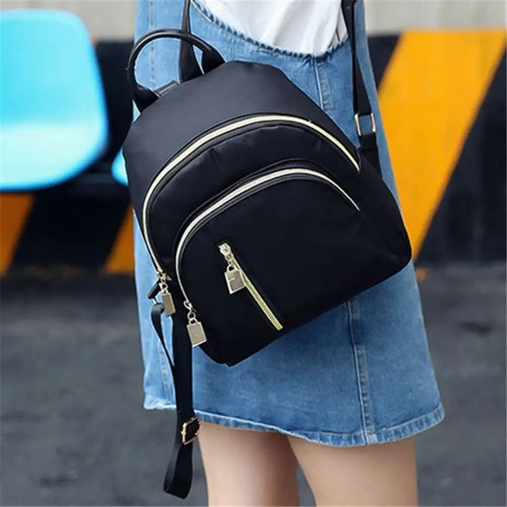 Frauen Multi-Funktion Mode Mädchen Oxford Daypack Reise Nette Mini Rucksack Männer Schulter Tasche Schwarz Geldbörse Heißer