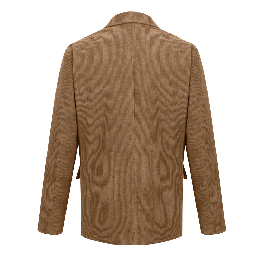 Männer Einfarbig Cord Warme Anzug Jacke Strickjacke Frühling Herbst Business Casual Cord Blazer Jacke männer Anzug Mantel