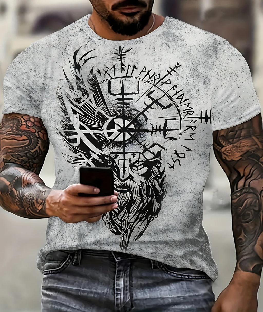 Das neue 3D-gedruckte Herren-T-Shirt für den Sommer 2025, lässig, modisch, bequem, atmungsaktiv, leicht und aus Polyester