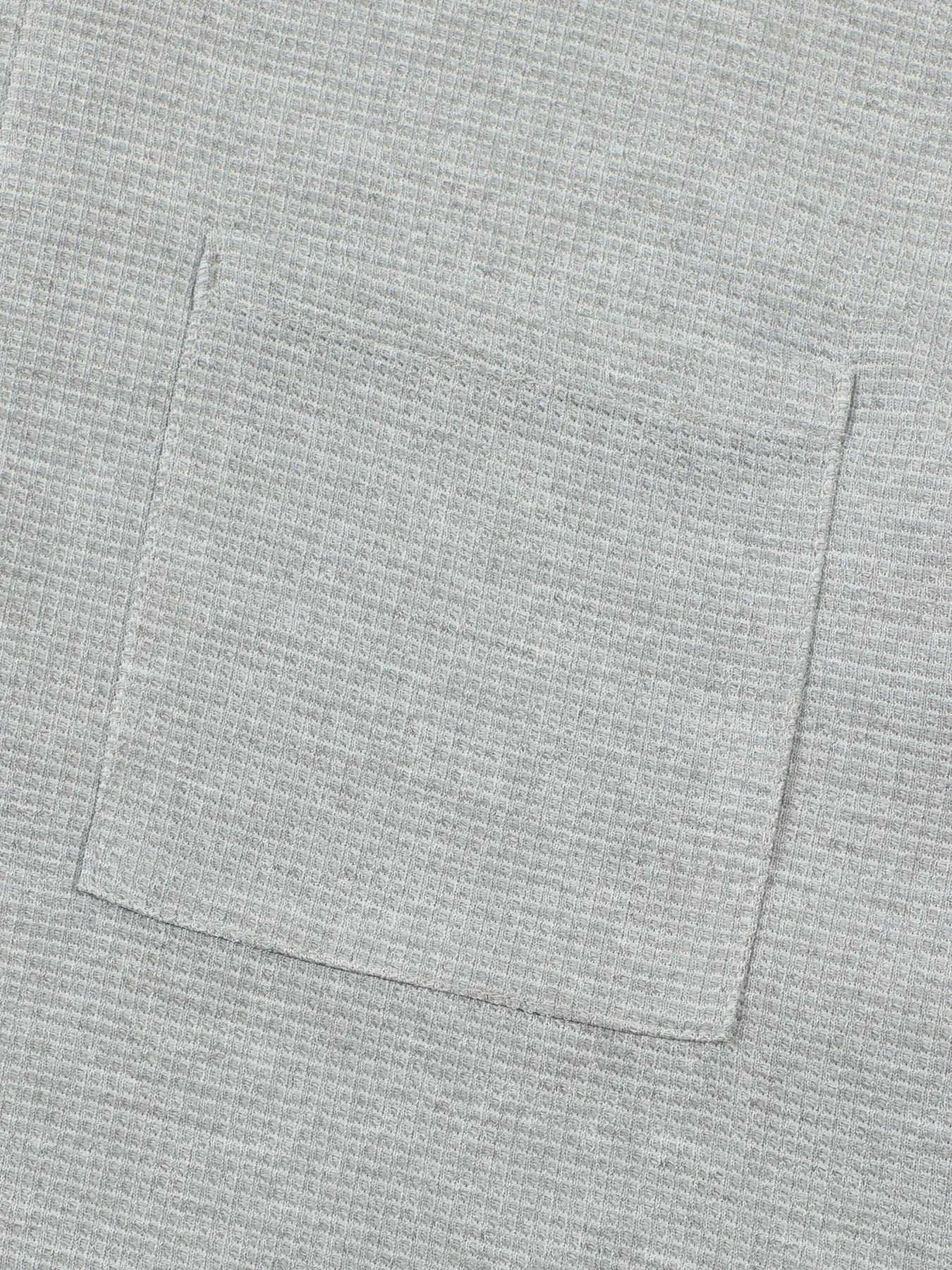 Lässiges Herren-Langarmhemd mit Waffelkaro, Stehkragen, Knopf-Halbstrickjacke, atmungsaktives und bequemes Hemd für den täglichen Gebrauch