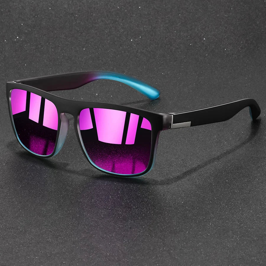 Modische Vintage Quadratische Sonnenbrille für Männer und Frauen Angeln Fahren Luxus Marken-Designer Sonnenbrillen Blendschutz Retro Eyewear