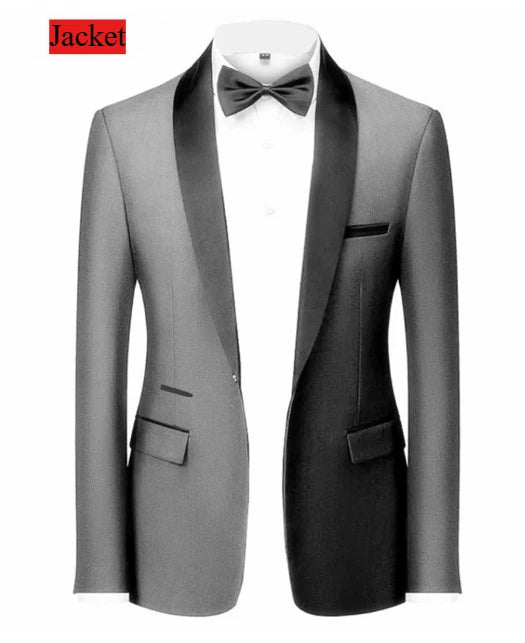 Männer Formale Slim Fit Smoking Prom Anzug Männlichen Bräutigam Hochzeit Blazer Hohe Qualität Trauzeuge Luxus Kleid Business Bankett Party Anzug