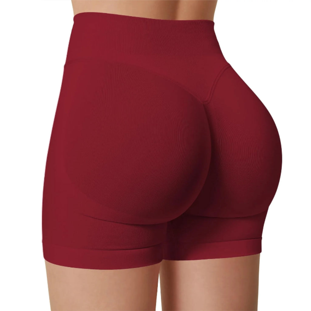 Sommer-Yoga-Shorts mit hoher Taille, modische und sexy Lauf-Fitness-Hosen, einfarbige Yoga-Leggings