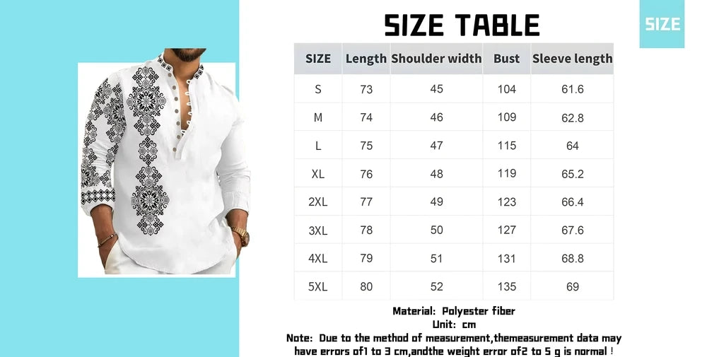 Sommer Casual Männer Leinen Shirts Neue Druck Taste Hemd Mode Stehkragen Lose männer Shirts Streetwear Casual Strand