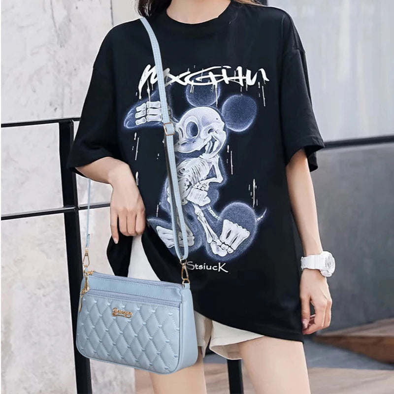 Stickerei Messenger Bags Damen Lederhandtaschen Taschen für Damen Sac a Main Damen Haarball Handtasche