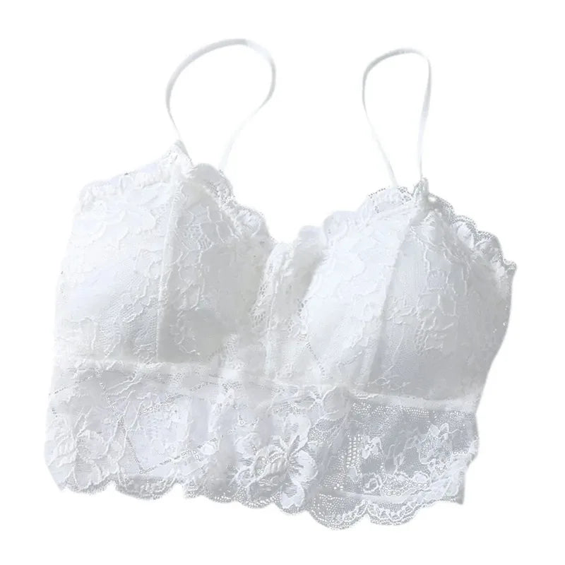 Sommer Frauen Spitze Sexy Top Sonne Ärmellose Tops gepolsterte Bralette Bh Bustier Reißverschluss Zurück Club Crop Tank dessous soi беnosti