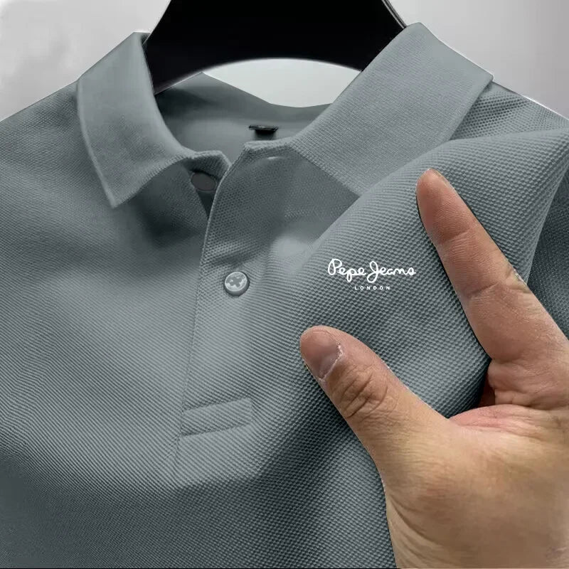 Herren Kurzarm-Poloshirt 2026 – Neues Business-Casual Atmungsaktives Oberteil für den Sommer – Modische Golf-Polos in Unifarben