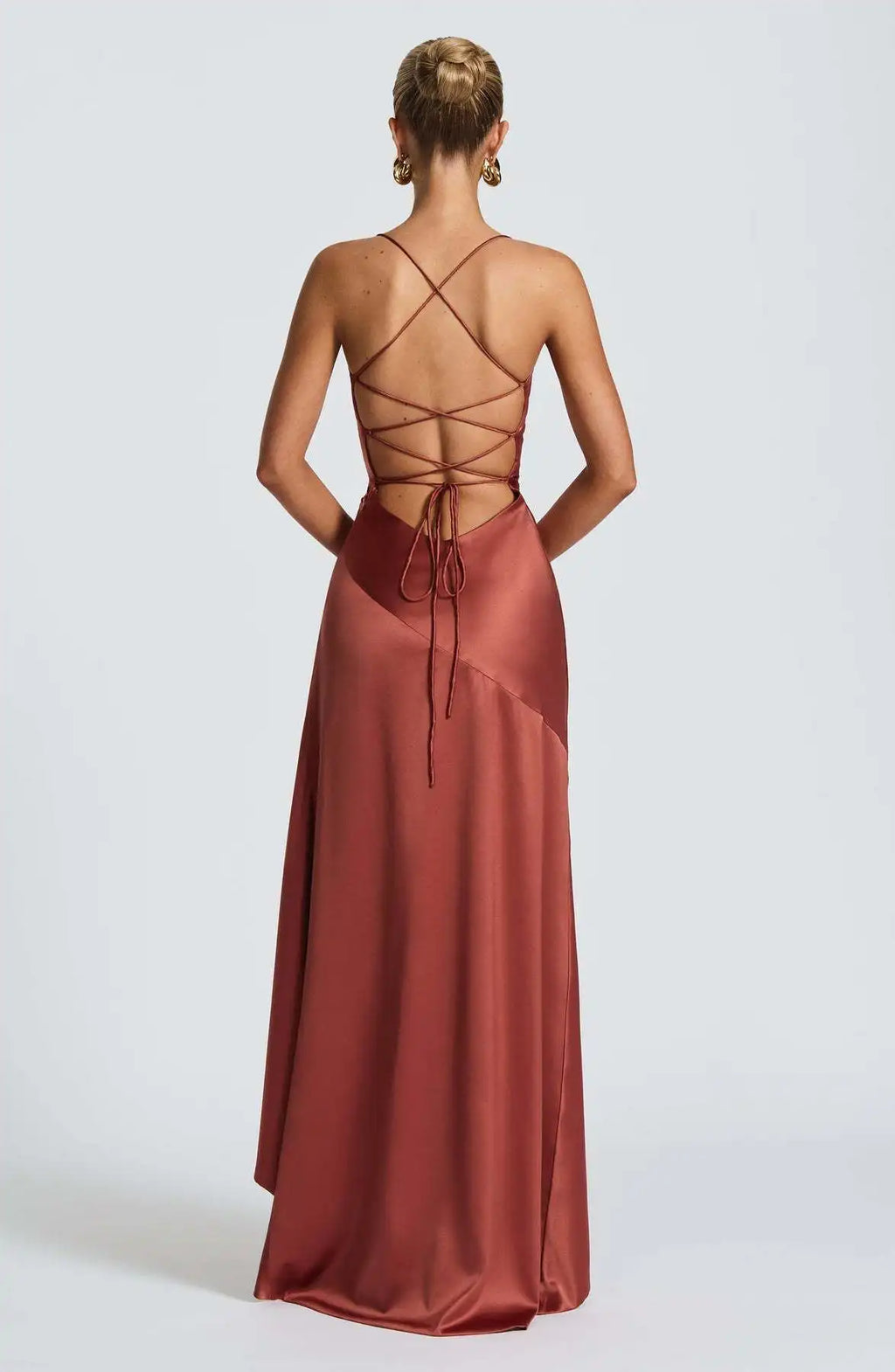 Sommer Kleider Für Frau Sexy Vestidos Schlank Backless Elegante Abendkleid Schlitz Einfarbig Spaghetti Strap Leace-up Temperament