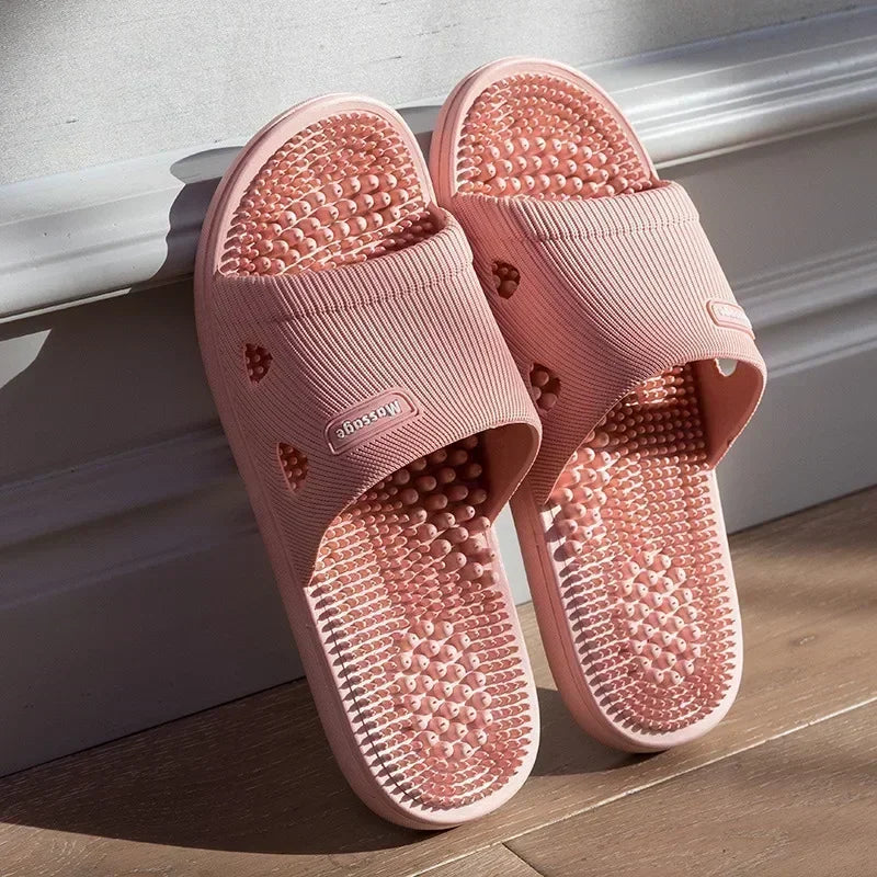 Männer Massage Hausschuhe Sommer Bad Sandalen Frauen Innen Nicht-slip Weichen Boden Einfarbig Casual Schuhe Alias Planas