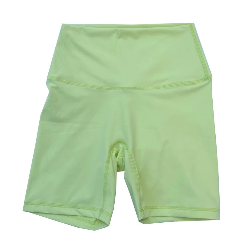 Frauen Sport Biker Shorts Frauen Nackt Gefühl Hohe Taille Yoga Shorts Push-Up Fitness Leggings Bauch-steuer Yoga Dünne Shorts