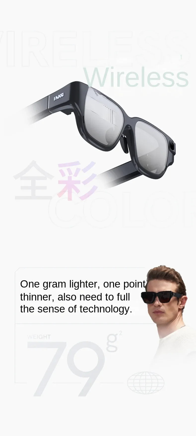 INMO Air Smart AR Glasses Real-time Translation Movie Watching Full-color True Wireless