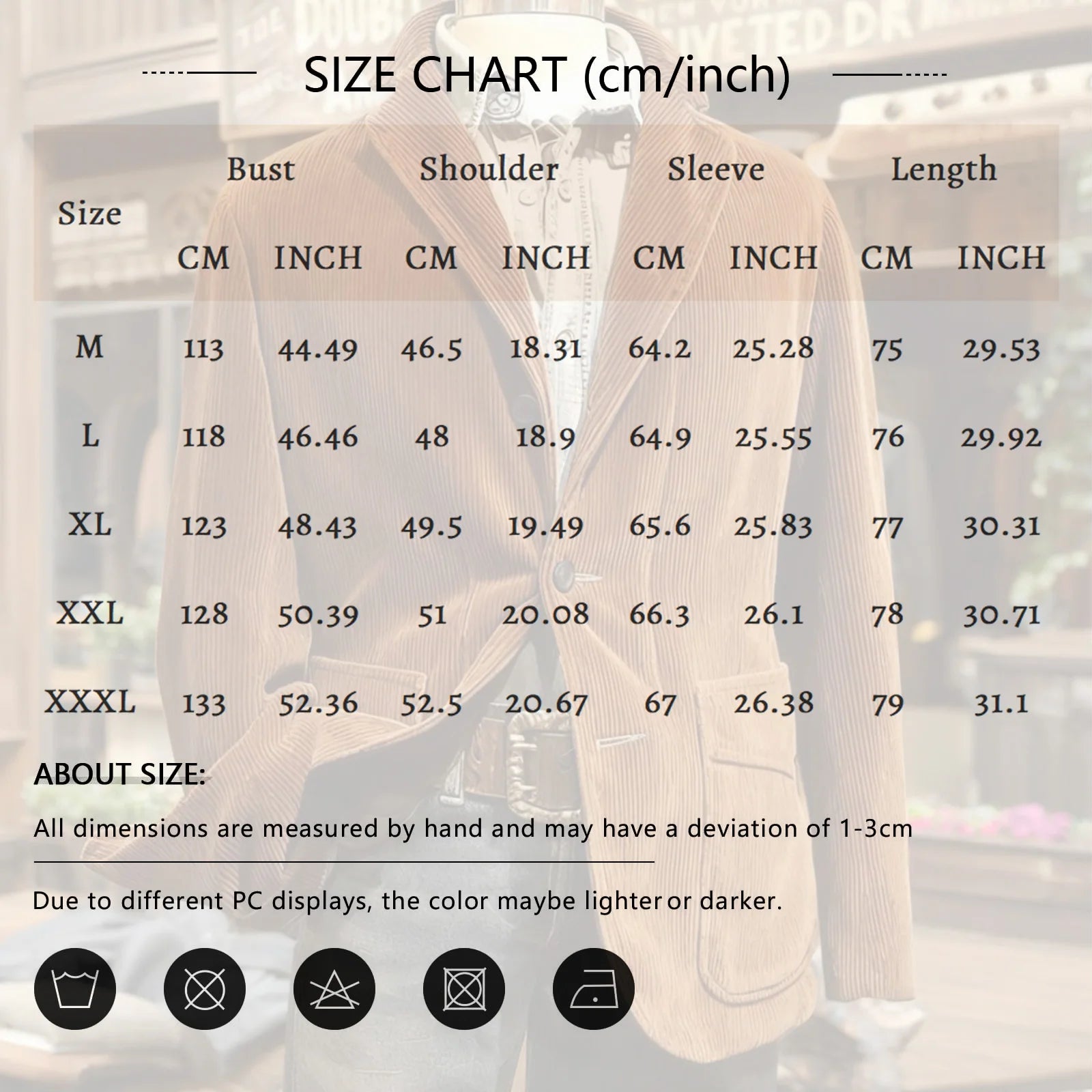 Männer Einfarbig Cord Warme Anzug Jacke Strickjacke Frühling Herbst Business Casual Cord Blazer Jacke männer Anzug Mantel
