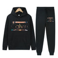 Men's autumn and winter loose hooded sweatshirt New York City letter printed long sleeved warm pullover