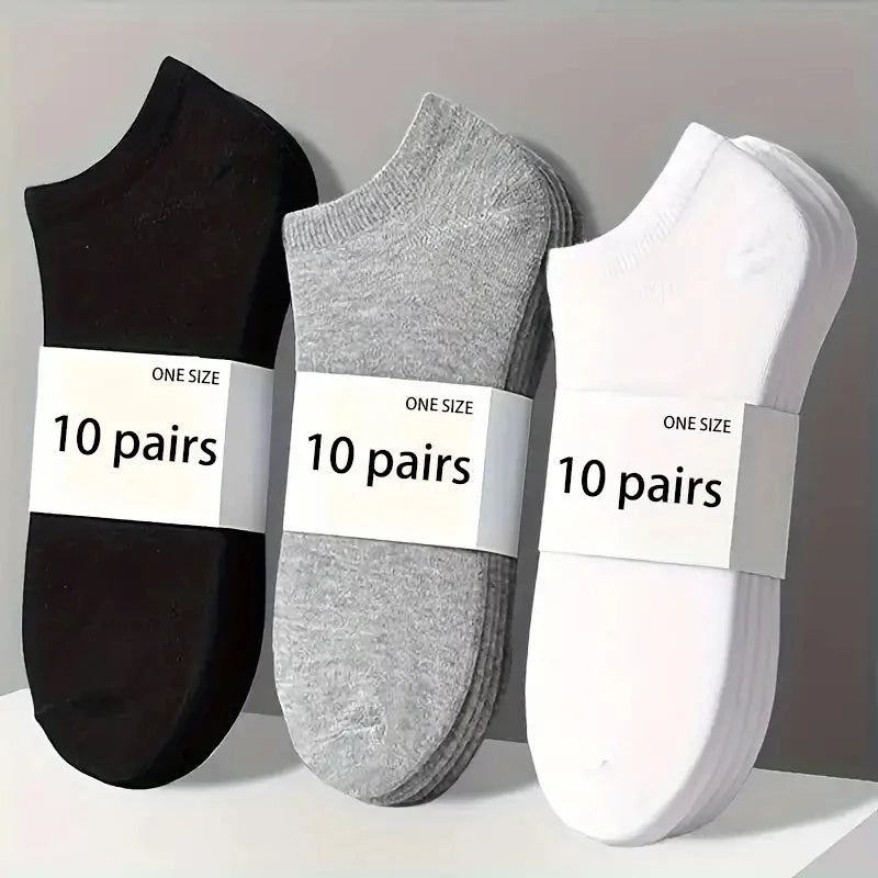 5/10er-Pack Unisex-Söckchen mit bequemer Passform für alle, atmungsaktiv und leicht – ideal für Sport und Alltag