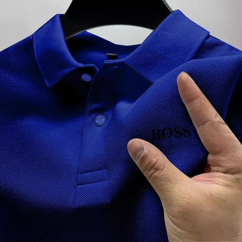Kurzarm-Poloshirt für Herren, schnell trocknend, atmungsaktiv, lässig, stilvoll, Business, Sport, Sommer, hoch, neu, 2025