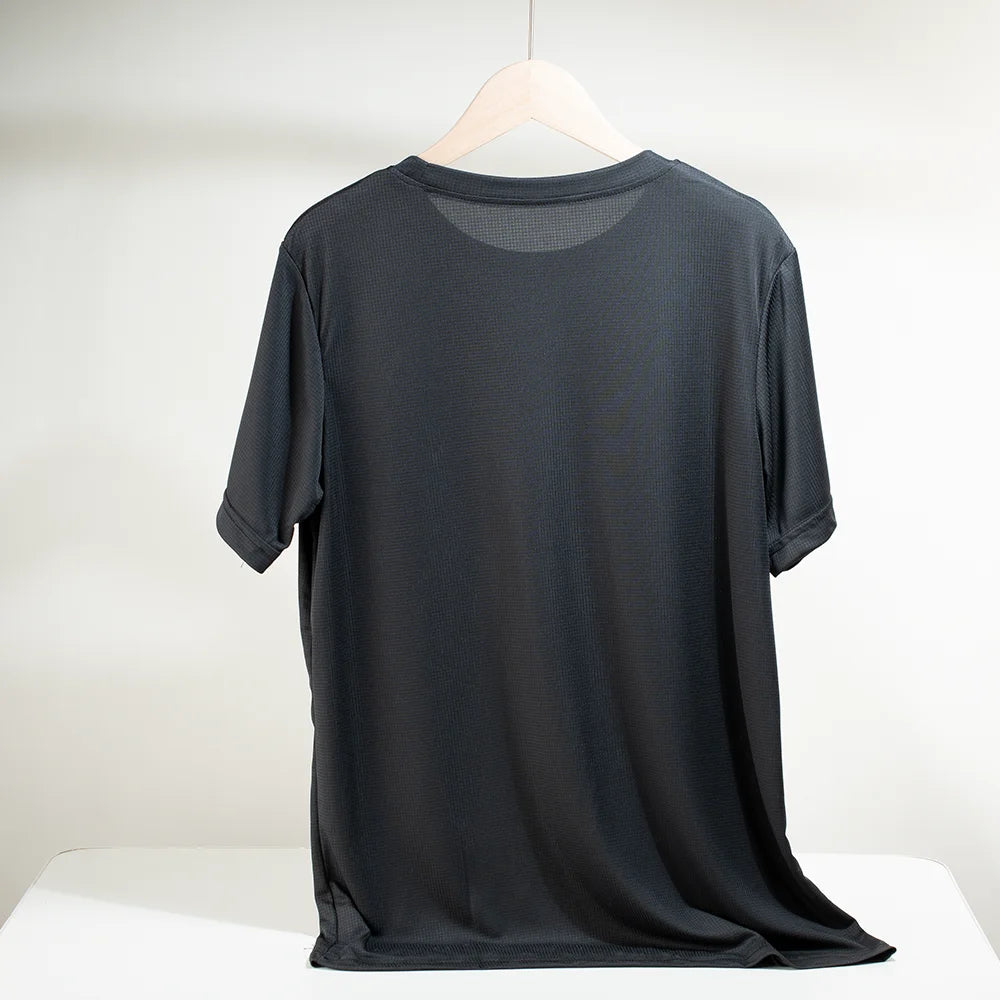 Mehrfarbiges, schnell trocknendes, kurzärmliges Sport-T-Shirt, Fitnessstudio-Trikots, Fitness-Shirts, Trainer-Lauf-T-Shirt, atmungsaktive Sportbekleidung für Herren