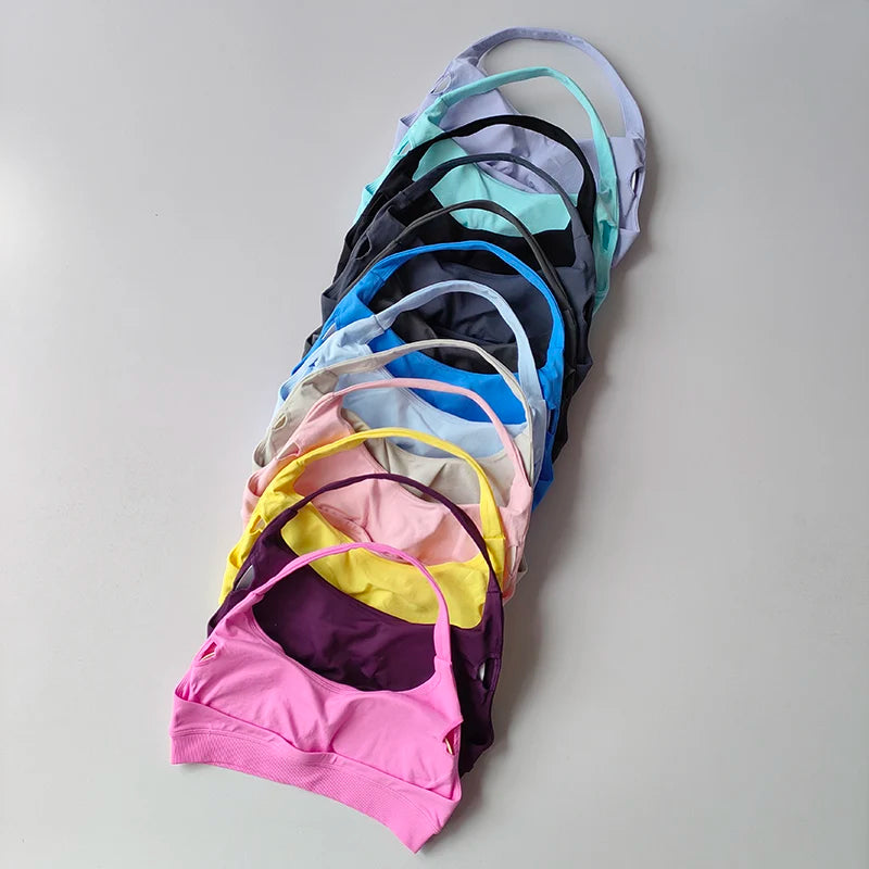 Sport-Bh Frauen Stoßfest Nahtlose Halter Top Hohe Unterstützung Push-up Open Back Gym Tragen Fitness Yoga Workout Unterwäsche