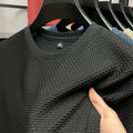 Sommer Eis Seide High-End einfarbig hochwertige Kurzarm T-Shirts Herren atmungsaktive Mode T-Shirt männliche Marke Kleidung 4xl