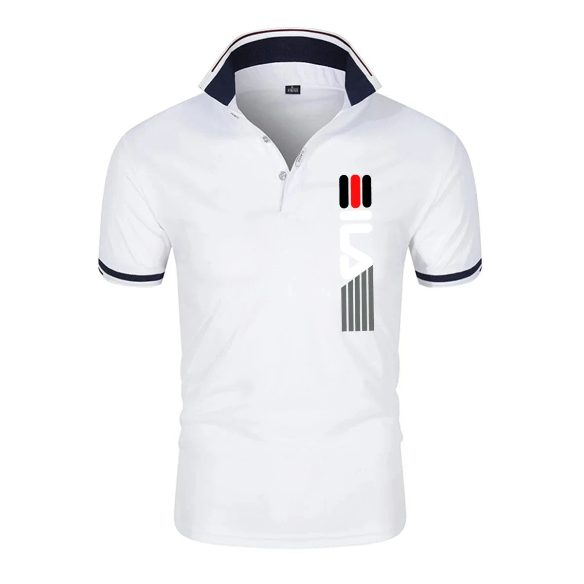 2026 Sommer Neu Herren Polohemd mit Revers, Anti-Pilling, bedruckt, Kurzarm, Freizeit, Business, Modisch, Slim Fit Polohemd für Herren
