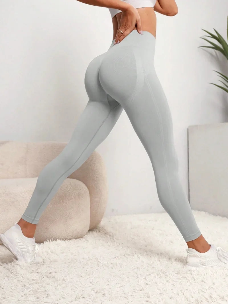 Damen-Leggings mit hoher Taille, Po-Lifting, Bauchkontrolle, Trainingshose, weich, dehnbar, bequem, für Yoga, Laufen, Sport