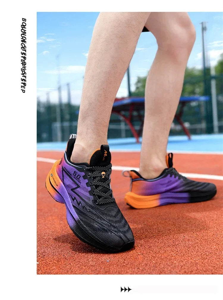 Marke männer Carbon Platte Laufschuhe Weiche Kissen Stoßdämpfende Sport Schuhe Unisex Turnschuhe Licht Anti-Slip Training Schuhe