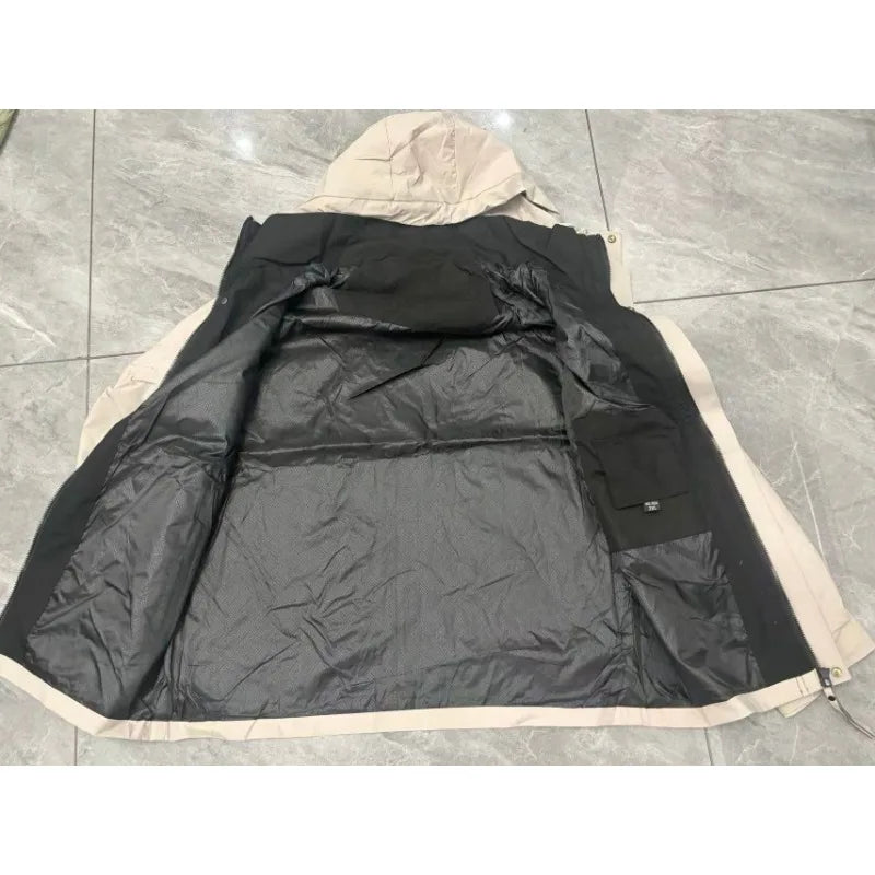 Y2K-Drei-Proof-Angriffsjacke für Herren, neue Jacke, 2025, funktionelle Wind-Kapuzen-Arbeitskleidung, Armlinsenjacke