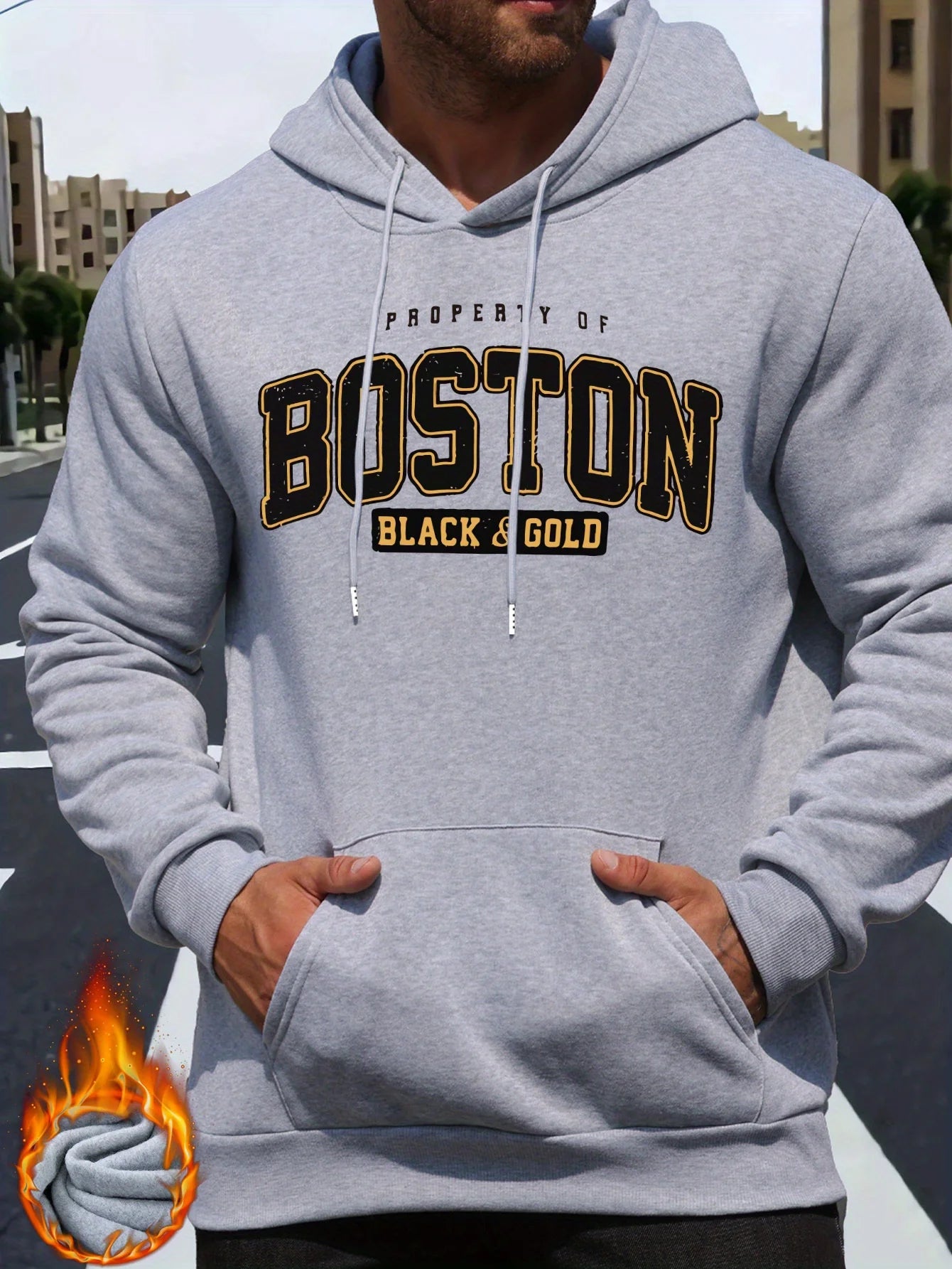 Herbst/Winter Boston Hoodie Design Herren Street Style Sportswear Herbst Casual Hoodie Mode Rundhals Hoodie