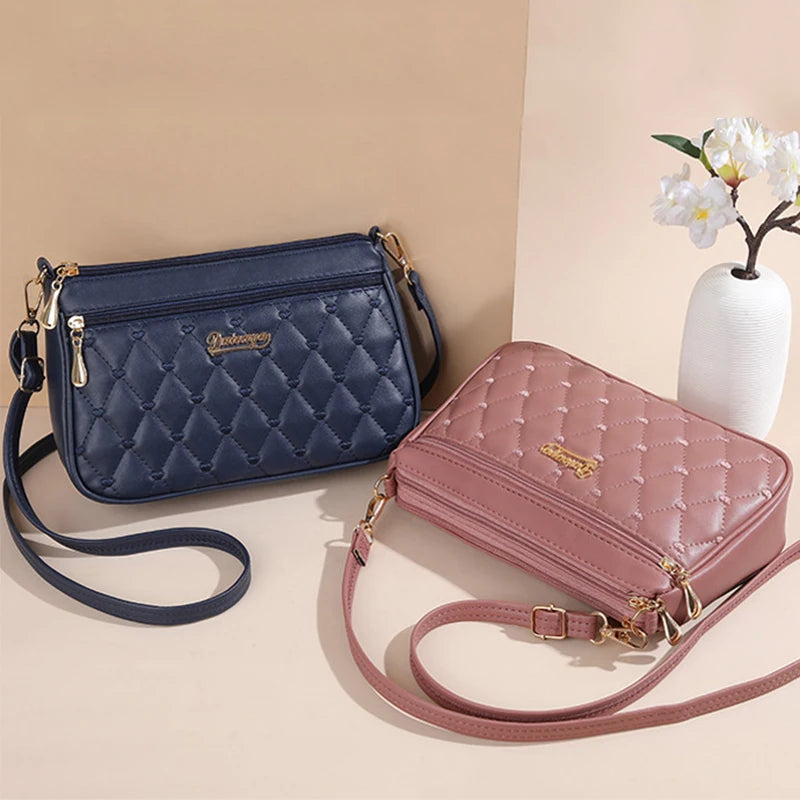 Stickerei Messenger Bags Damen Lederhandtaschen Taschen für Damen Sac a Main Damen Haarball Handtasche