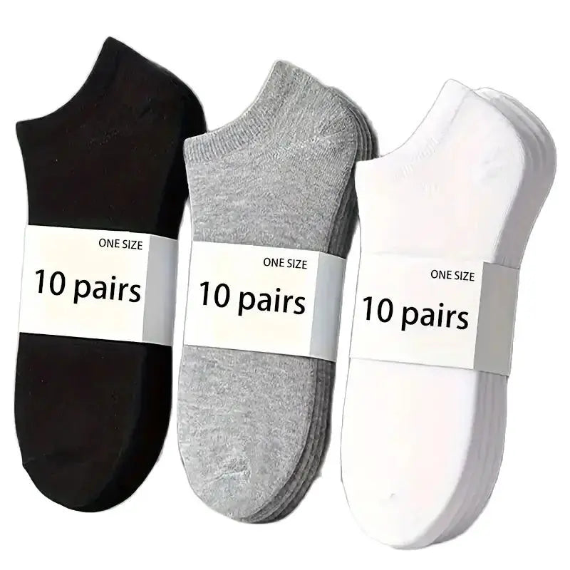 5/10er-Pack Unisex-Söckchen mit bequemer Passform für alle, atmungsaktiv und leicht – ideal für Sport und Alltag