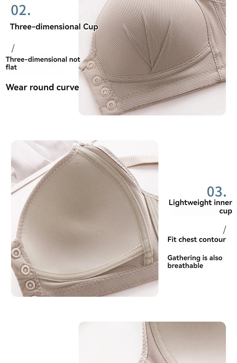 Neue Große Größe Vordere Schnalle Sexy Push-up DAMEN Bh Einstellbare Dünne Tasse Atmungsaktive Bequeme Mutter Mittleren Alters Damen unterwäsche