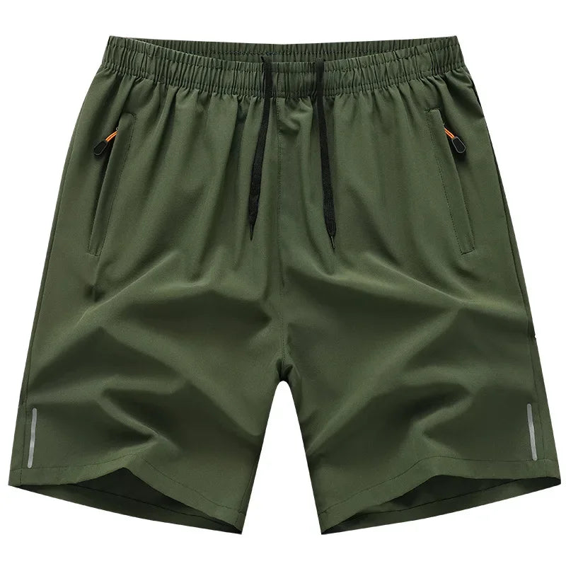 Sommer Herren Shorts Eisseide Laufshorts Gym Sport Shorts Schnelltrocknend Atmungsaktiv Strand Kurze Hose Fitness Jogging Coole Lässige Sportbekleidung