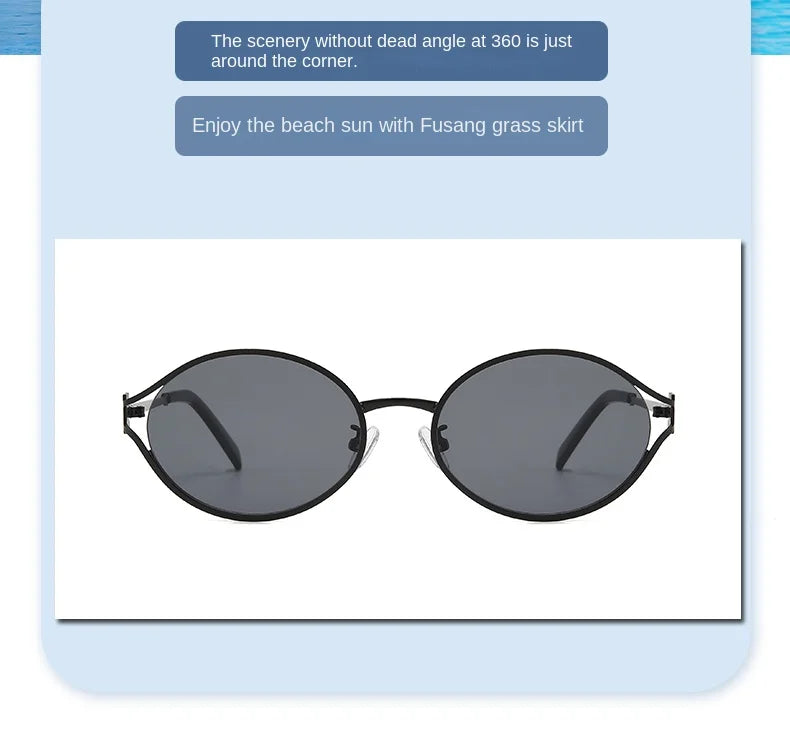 1-2PCS Neue Mode Marke Sonnenbrille Retro Kleine Rahmen Frau Mann Metall Cat Eye Brille Shades UV Schutz sonnenbrille mit Box