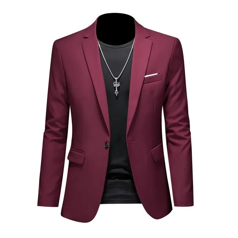Boutique Mode Einfarbig High-end-Marke Casual Business herren Blazer Bräutigam Hochzeit Kleid Blazer für Männer Anzug Tops jacke Mantel