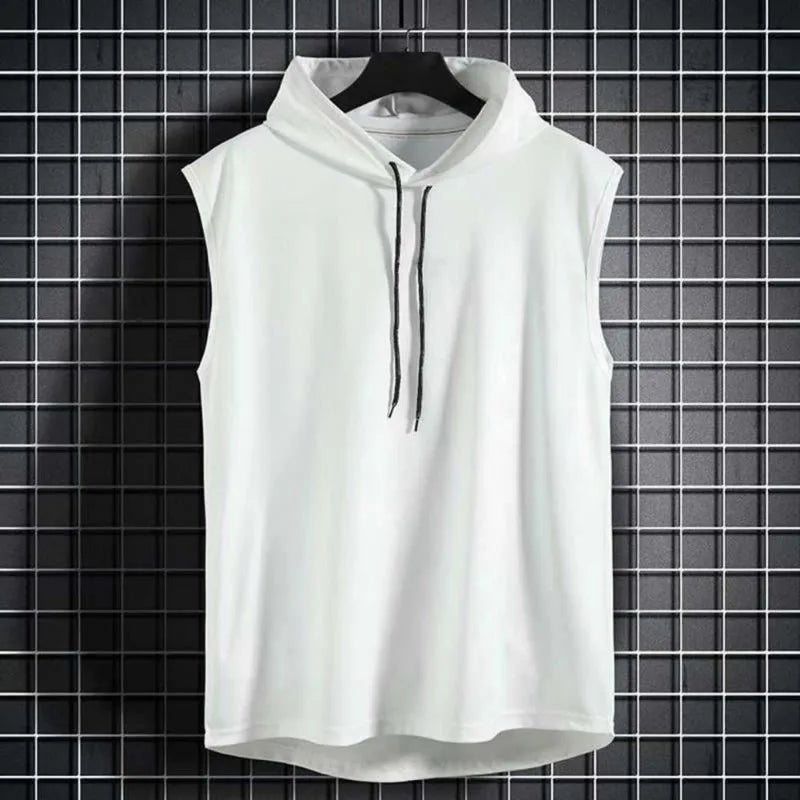 2026 Sommer Herrenmode Ärmelloses Kapuzen-T-Shirt Herren Ärmelloses Kapuzen-Sweatshirt Schnelltrocknende Herren-Sportweste