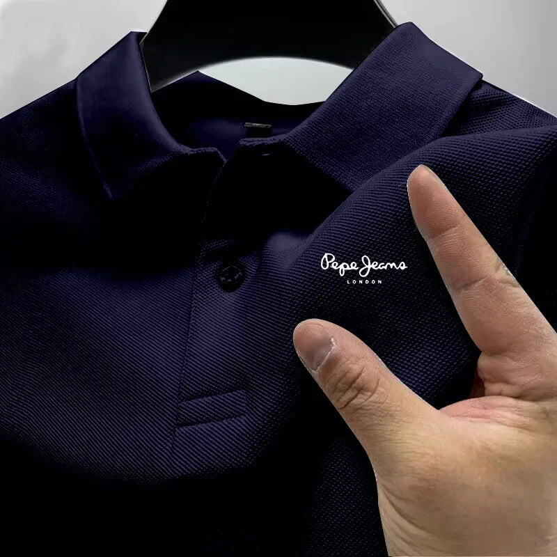 Herren Kurzarm-Poloshirt 2026 – Neues Business-Casual Atmungsaktives Oberteil für den Sommer – Modische Golf-Polos in Unifarben