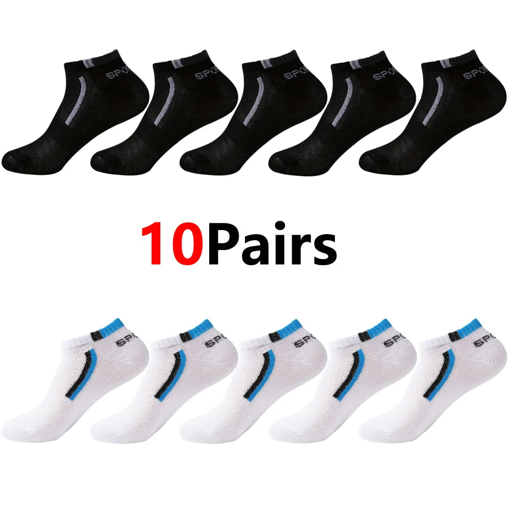 30Pairs Männer Socken Mesh Atmungsaktive Kurze Casual Socken Farbe-block Sport Socke Sport Socken Absorbieren Schweiß Knöchel