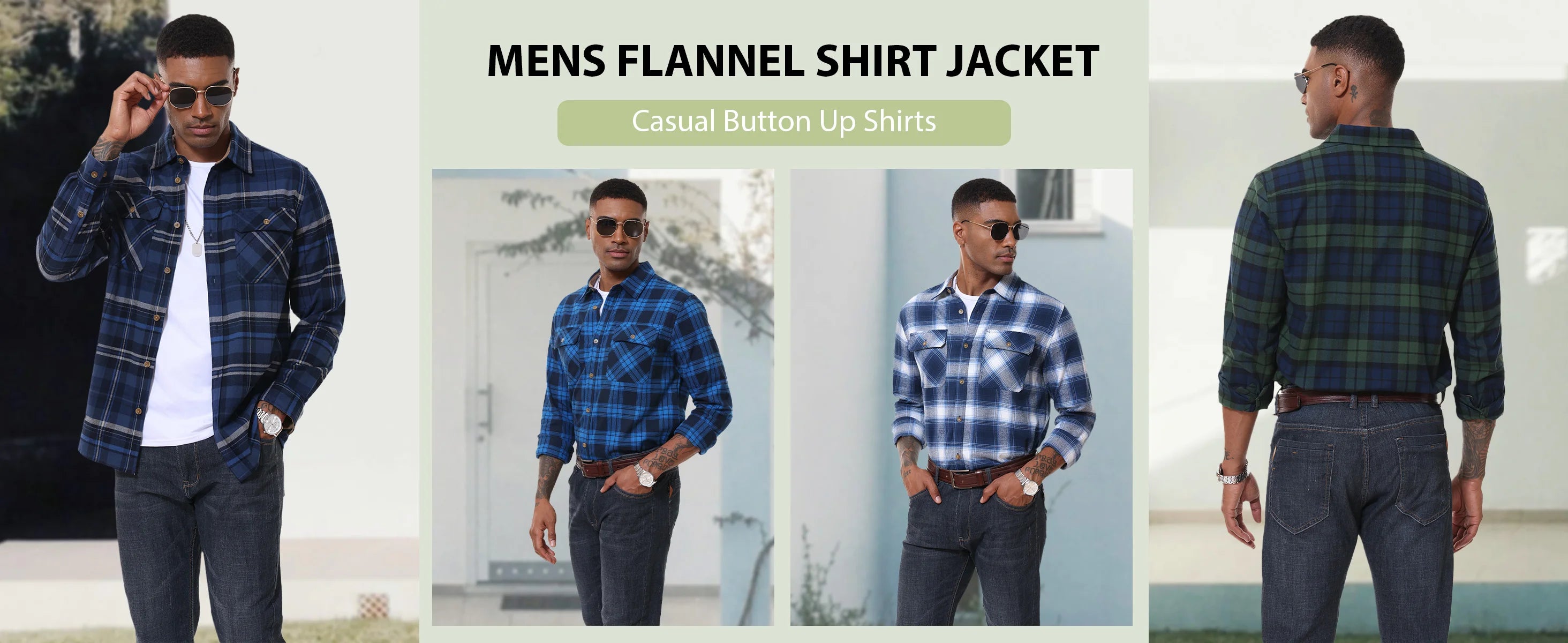 MAGCOMSEN Flanellhemden für Herren, langärmelig, Baumwolle, langärmelig, kariertes Hemd mit 2 Taschen, Knopfleiste, lässiges Cordhemd für Herren