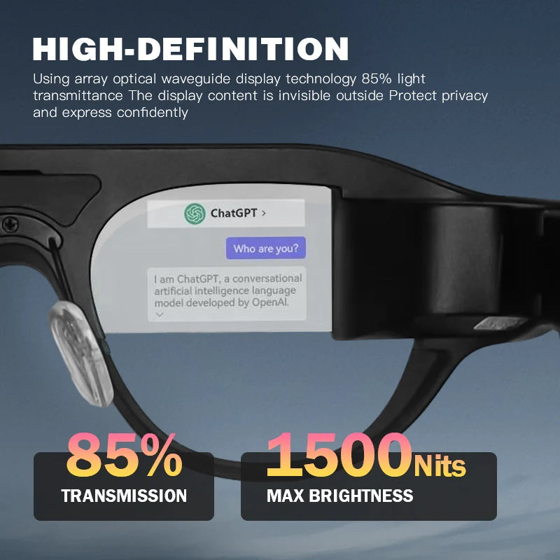 Virtual Reality Smart Glasses Multiple Languages Web Meeting Multifunctional Enhanced Hearing-Aid Instant Translation Ar Glasses