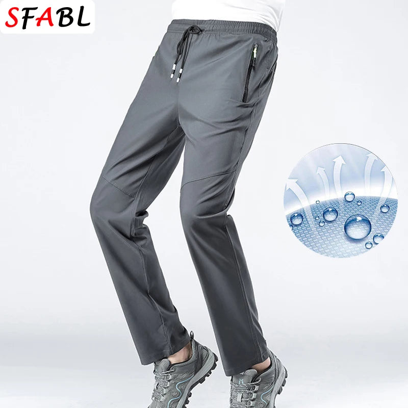 5XL Hohe Stretch Outdoor Sport Wandern Hosen Männer Zipper Taschen Hosen Männer Sommer Dünne Quick Dry männer Hosen Trekking Angeln